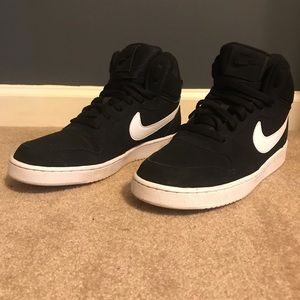 Women’s black nike high top sneakers